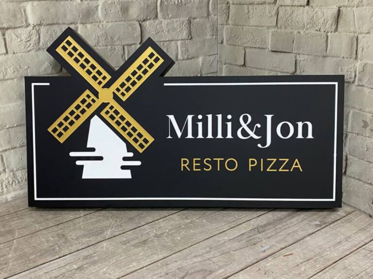 Акрилова вивіска Resto Pizza